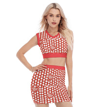 Load image into Gallery viewer, UTO IV Women&#39;s Collarless V Collar Vest Skirt Suit

