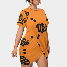 Load image into Gallery viewer, UTO IV Women’s Stacked Hem Dress With Short Sleeve（Plus Size）
