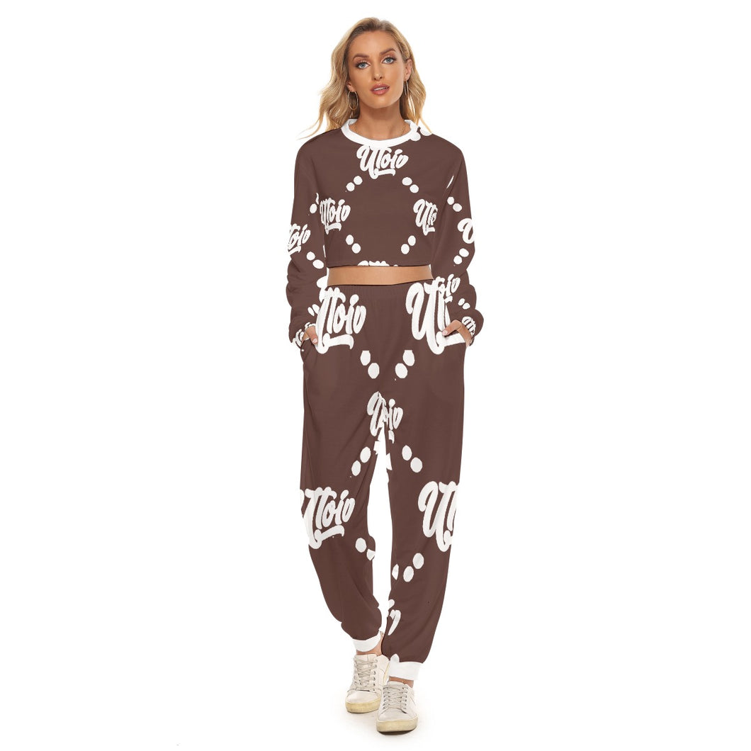 UTO IV Women's Crop Sweatshirt Suit