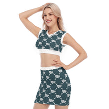 Load image into Gallery viewer, UTO IV V-Neck Vest Skirt Suit

