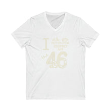 Load image into Gallery viewer, I ❤︎ the 46 Unisex Jersey Short Sleeve V-Neck Tee Off-White
