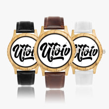 Load image into Gallery viewer, UTO IV Italian Olive Lumber Wooden Watch - Leather Strap
