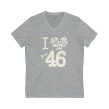 Load image into Gallery viewer, I ❤︎ the 46 Unisex Jersey Short Sleeve V-Neck Tee Off-White
