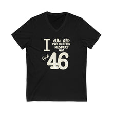 Load image into Gallery viewer, I ❤︎ the 46 Unisex Jersey Short Sleeve V-Neck Tee Off-White
