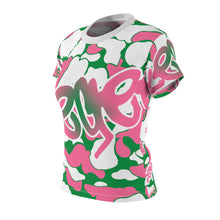 Load image into Gallery viewer, UTOIV Winter 16' Pink/Green Camo Women's Tee
