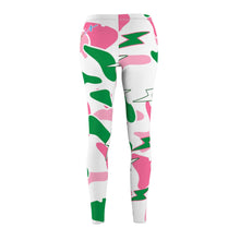 Load image into Gallery viewer, UTOIV Winter 16' Pink/Green Camo Casual Leggings
