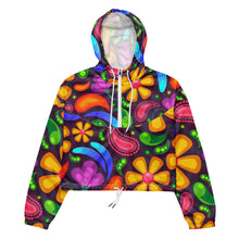 Load image into Gallery viewer, UTO IV "Berry Paisley" Women’s Cropped Windbreaker

