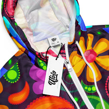 Load image into Gallery viewer, UTO IV "Berry Paisley" Women’s Cropped Windbreaker
