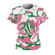 Load image into Gallery viewer, UTOIV Winter 16' Pink/Green Camo Women's Tee
