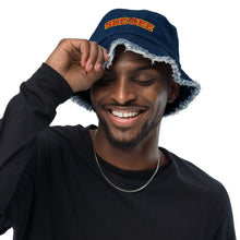 Load image into Gallery viewer, UTO IV SKEGEE Distressed denim bucket hat
