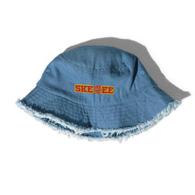 Load image into Gallery viewer, UTO IV SKEGEE Distressed denim bucket hat
