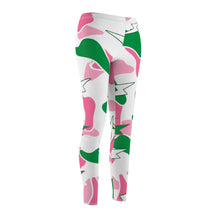 Load image into Gallery viewer, UTOIV Winter 16' Pink/Green Camo Casual Leggings
