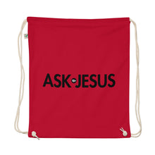 Load image into Gallery viewer, UTO IV &quot;ASK JESUS&quot; Organic Cotton Drawstring Bag
