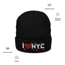 Load image into Gallery viewer, I ❤️ NYC Ribbed knit beanie
